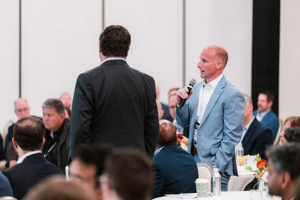 Member asking a question from the floor